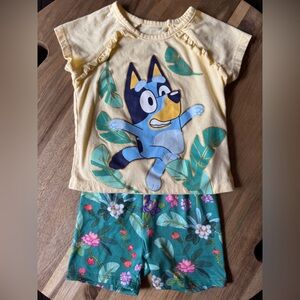 Bluey Foral Summer Ruffle Outfit